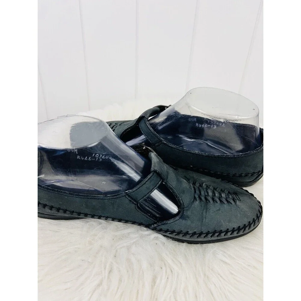 Dexter Blue Leather Braided Buckle Loafers Comfort Shoes Womens 8.5M